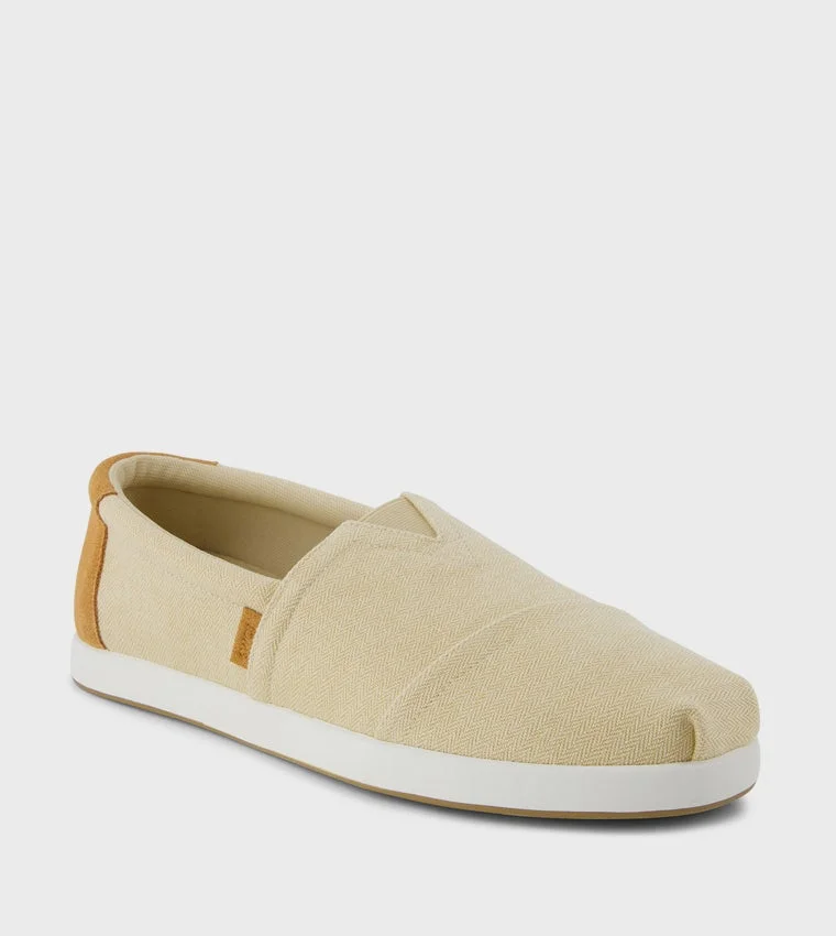TOMS  Alp FWD Almond Herringbone Canvas for Men | Best Price UAE
